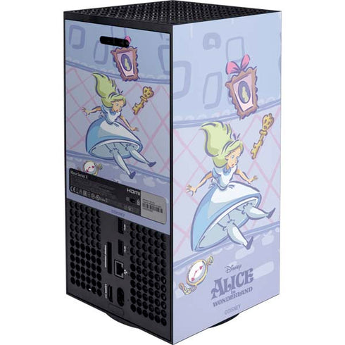 Disney Alice in Wonderland Falling down the Rabbit Hole XBox Series X Digital Edition Console Skin