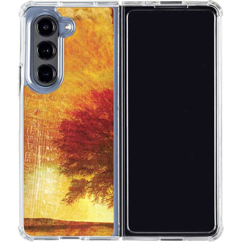Falling Notes Galaxy Z Fold5 5G Clear Case