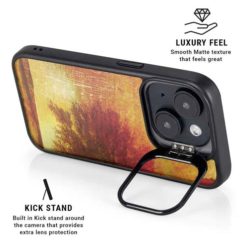 Falling Notes iPhone 15 Plus Kickstand Case