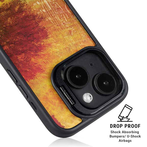 Falling Notes iPhone 15 Plus Kickstand Case