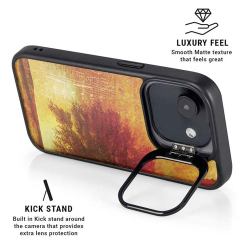 Falling Notes iPhone 16e Kickstand Case