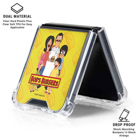 Bobs Burgers Family Portrait Galaxy Z Flip7 Clear Case