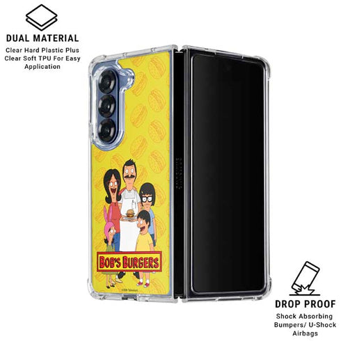 Bobs Burgers Family Portrait Galaxy Z Fold7 Clear Case