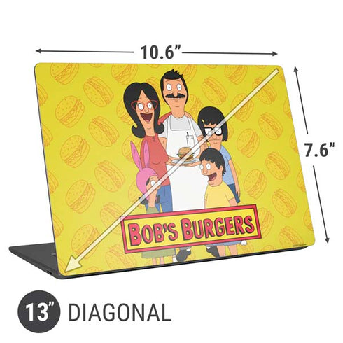 Bobs Burgers Family Portrait Universal Laptop 13in (10.6 x 7.6in) Skin