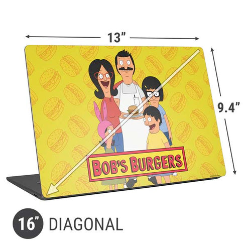 Bobs Burgers Family Portrait Universal Laptop 16in (13 x 9.4in) Skin