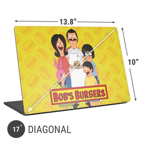 Bobs Burgers Family Portrait Universal Laptop 17in (13.8 x 10in) Skin