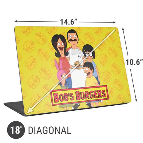 Bobs Burgers Family Portrait Universal Laptop 18in (14.6 x 10.6in) Skin