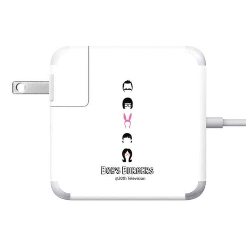 Bobs Burgers Silhouette 85W Power Adapter (15 and 17 inch MacBook Pro Charger) Skin