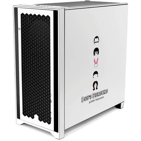 Bobs Burgers Silhouette Corsair 4000D Tempered Glass Mid-Tower ATX Case Skin
