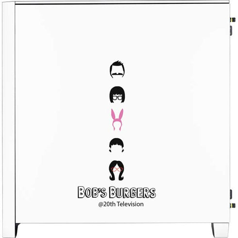 Bobs Burgers Silhouette Corsair 4000D Tempered Glass Mid-Tower ATX Case Skin
