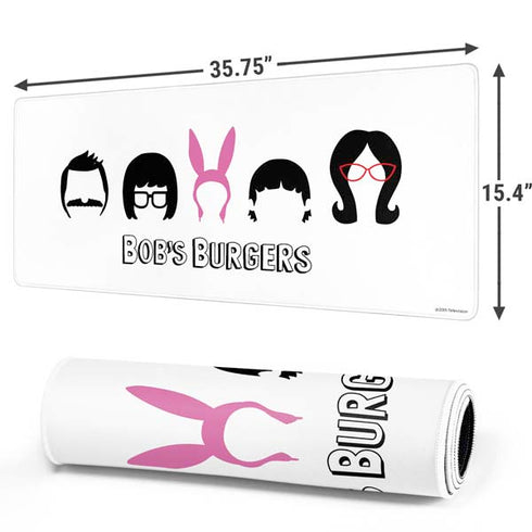 Bobs Burgers Silhouette Gaming Mouse Pad