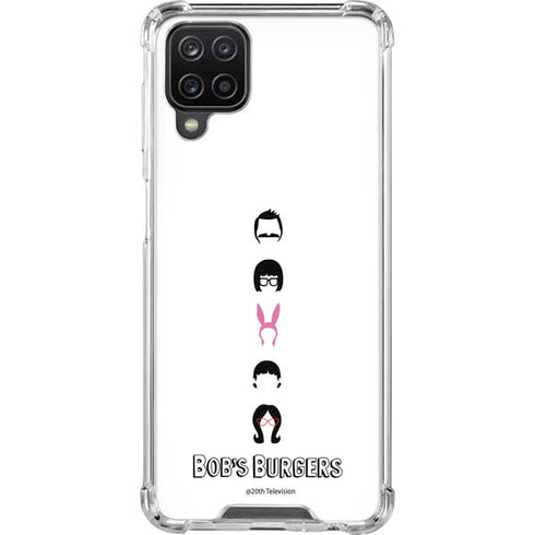 Bobs Burgers Silhouette Galaxy A12 Clear Case