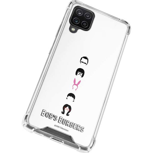Bobs Burgers Silhouette Galaxy A12 Clear Case