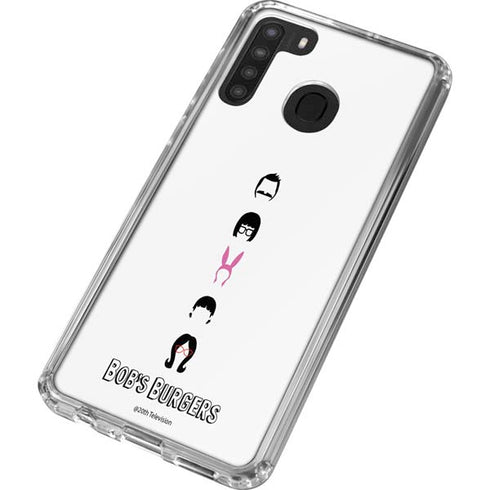Bobs Burgers Silhouette Galaxy A21 Clear Case