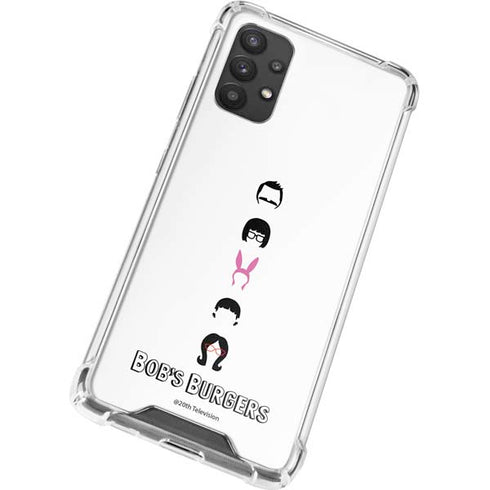 Bobs Burgers Silhouette Galaxy A32 5G Clear Case
