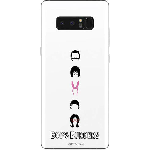 Bobs Burgers Silhouette Galaxy Note 8 Skin