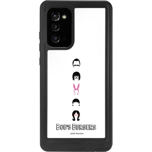 Bobs Burgers Silhouette Galaxy Note20 5G Waterproof Case