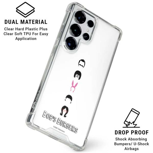 Bobs Burgers Silhouette Galaxy S25 Ultra Clear Case