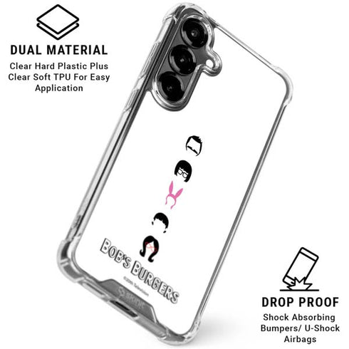 Bobs Burgers Silhouette Galaxy S26 Clear Case