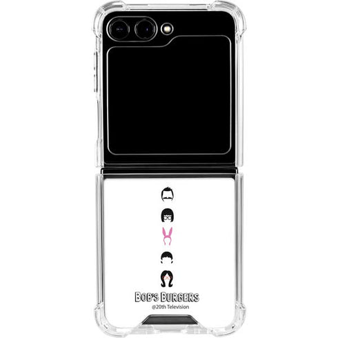 Bobs Burgers Silhouette Galaxy Z Flip5 5G Clear Case