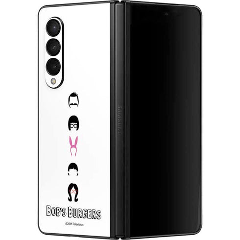 Bobs Burgers Silhouette Galaxy Z Fold3 5G Skin