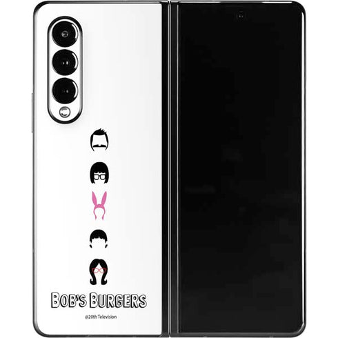 Bobs Burgers Silhouette Galaxy Z Fold3 5G Skin