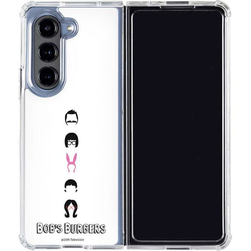 Bobs Burgers Silhouette Galaxy Z Fold5 5G Clear Case