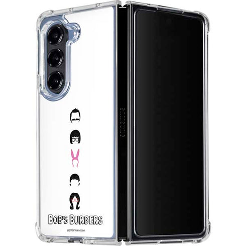 Bobs Burgers Silhouette Galaxy Z Fold5 5G Clear Case
