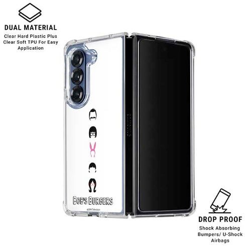 Bobs Burgers Silhouette Galaxy Z Fold6 Clear Case