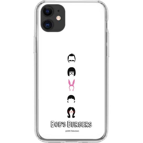 Bobs Burgers Silhouette iPhone 11 Clear Case