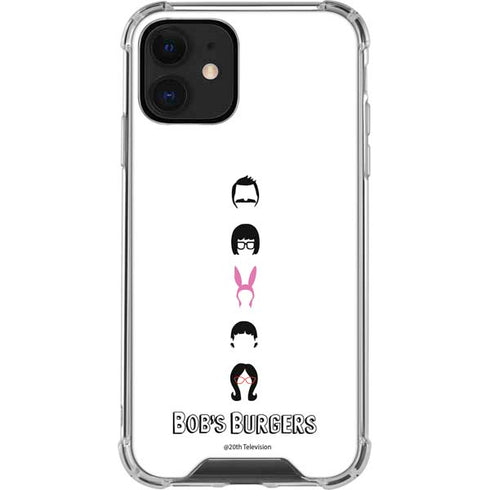 Bobs Burgers Silhouette iPhone 12 Clear Case
