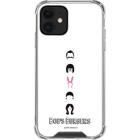 Bobs Burgers Silhouette iPhone 12 Mini Clear Case