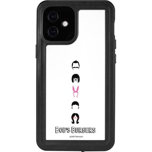 Bobs Burgers Silhouette iPhone 12 Mini Waterproof Case