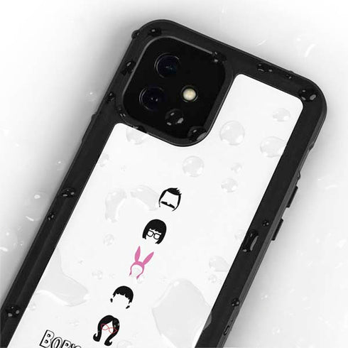 Bobs Burgers Silhouette iPhone 12 Mini Waterproof Case