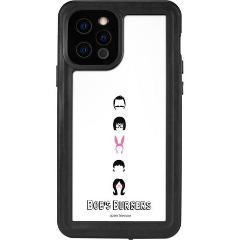 Bobs Burgers Silhouette iPhone 12 Pro Waterproof Case