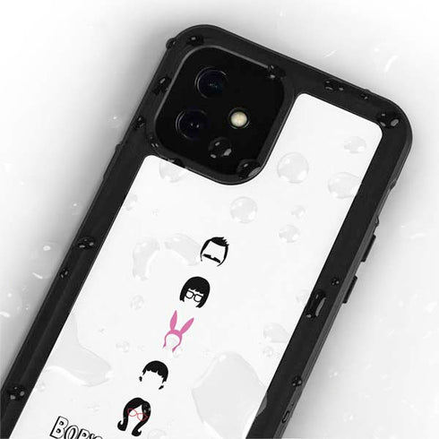 Bobs Burgers Silhouette iPhone 12 Waterproof Case