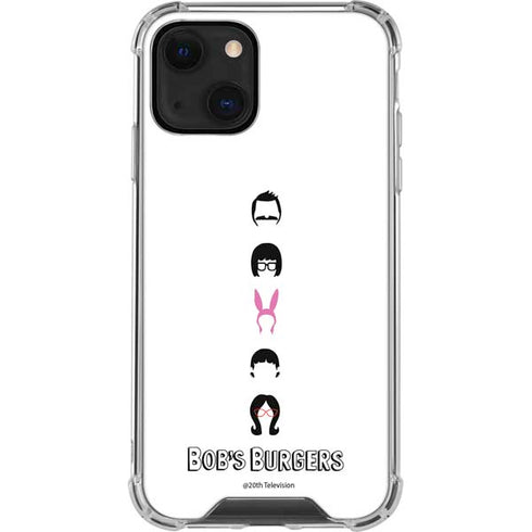Bobs Burgers Silhouette iPhone 13 Clear Case