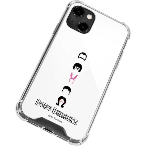 Bobs Burgers Silhouette iPhone 13 Clear Case