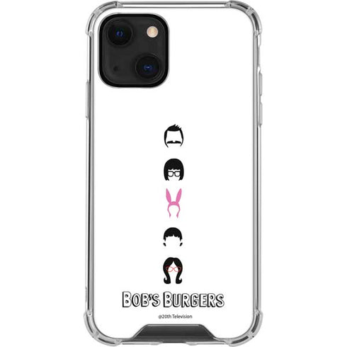 Bobs Burgers Silhouette iPhone 13 Mini Clear Case