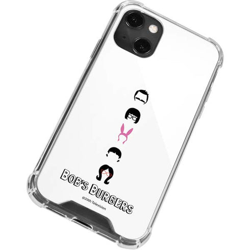 Bobs Burgers Silhouette iPhone 13 Mini Clear Case