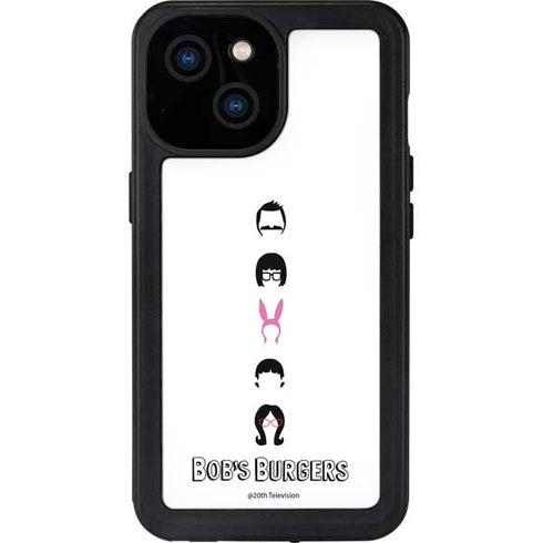 Bobs Burgers Silhouette iPhone 13 Mini Waterproof Case