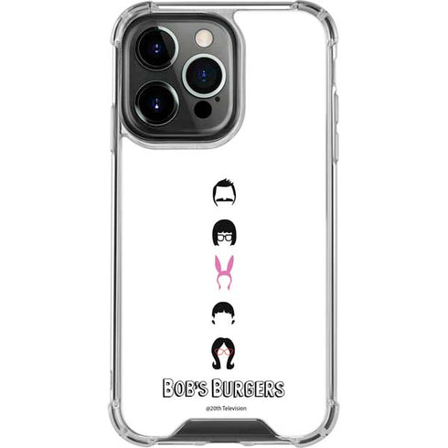 Bobs Burgers Silhouette iPhone 13 Pro Clear Case