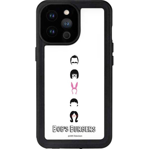 Bobs Burgers Silhouette iPhone 14 Pro Max Waterproof Case