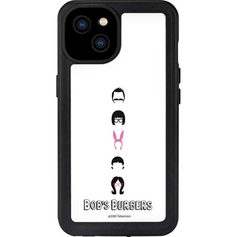 Bobs Burgers Silhouette iPhone 15 Plus Waterproof Case