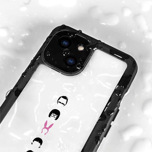 Bobs Burgers Silhouette iPhone 15 Plus Waterproof Case