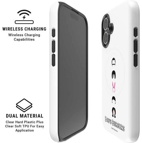 Bobs Burgers Silhouette iPhone 16 Magsafe Impact Case