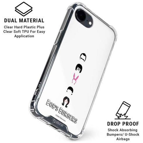 Bobs Burgers Silhouette iPhone 16e Clear Case