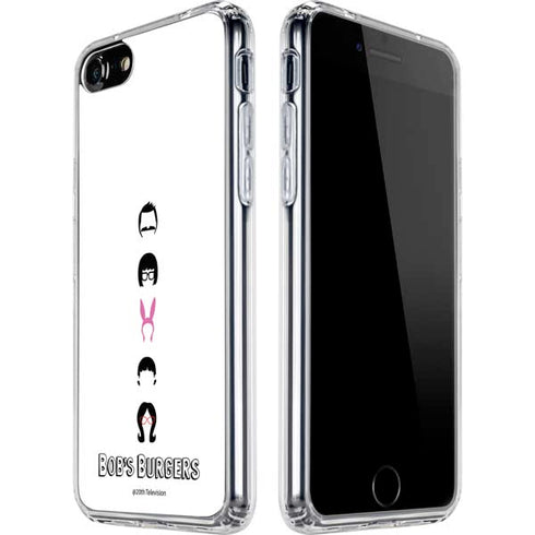 Bobs Burgers Silhouette iPhone SE (2nd & 3rd Gen) Clear Case