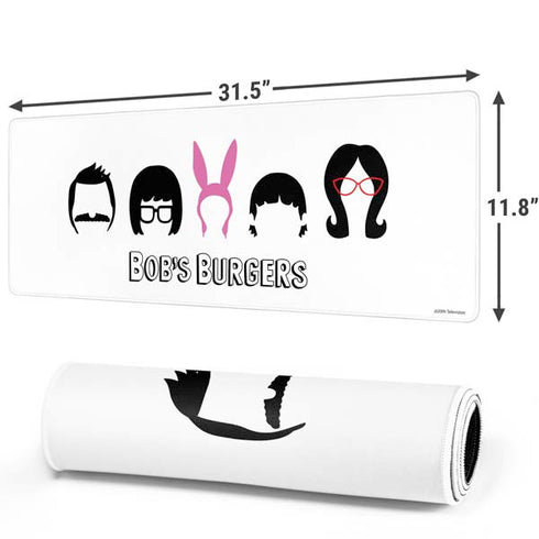 Bobs Burgers Silhouette Gaming Mouse Pad