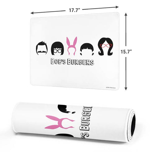 Bobs Burgers Silhouette Gaming Mouse Pad